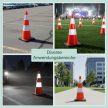 Magas extra nehéz közlekedési terelőoszlop 90 cm-es piros-fehér 10051852