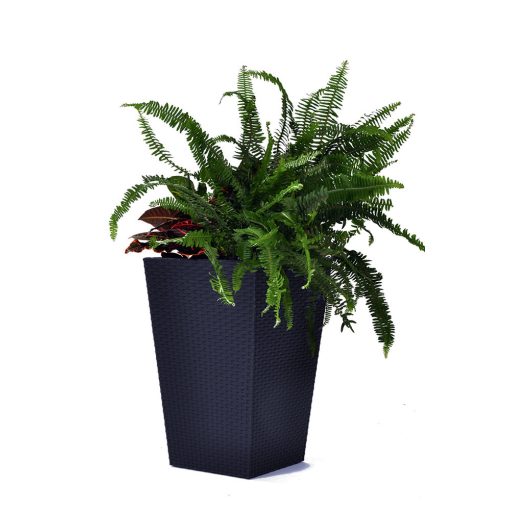 Keter Rattan planter "M" műanyag virágtartó - grafit 228974