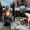 Alumínium Rakodó rámpa 223 cm 680 kg ATV motorkerékpár quadhoz összecsukható csúszásmentes 2 db-os szett 30221