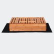 Homokozó fedéllel 2 paddal 98x98x21 cm lucfenyő 51063