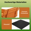 Homokozó fedéllel 2 paddal 98x98x21 cm lucfenyő 51063