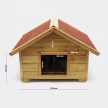 Kültéri kisméretű macskaház szigetelt 68x53x47 cm 51481