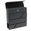Designer postaláda V14 antracit újságtartóval porszórt bevonattal 60152