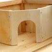 XXL 3 szintes rágcsálóketrec hörcsögketrec kisállatketrec csuklós fedél fából 58x115x60 cm 60194