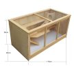 XXL 3 szintes rágcsálóketrec hörcsögketrec kisállatketrec csuklós fedél fából 58x115x60 cm 60194