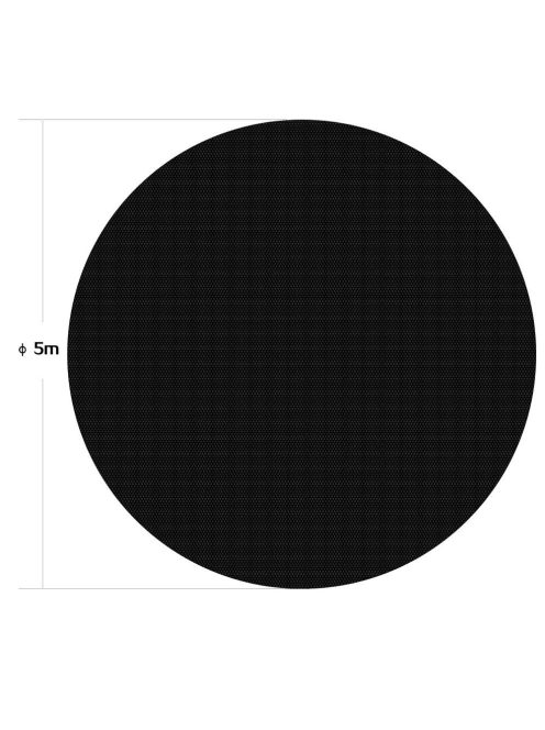 Szolártakaró medencetakaró kerek 5 m 400µ PE fólia fekete 60247