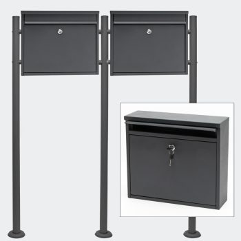   XPOtool V13 postaláda és állvány szett 36x10,5x31,5 cm, falra szerelhető, zárral, porszórt acélból 60487