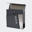 V24 Design postaláda antracit-ezüst újságtartóval 60545