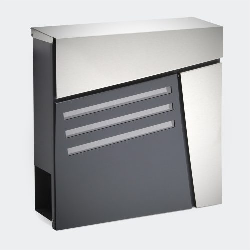 V25 Design postaláda antracit-ezüst újságtartóval 60551