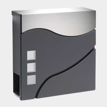 Wave postaláda újságtartóval antracit-ezüst 60567