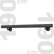XPOtool Lépcsőkorlát 190 cm rozsdamentes acél fekete 60814