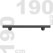 XPOtool Lépcsőkorlát 190 cm rozsdamentes acél fekete 60814