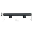 XPOtool Lépcsőkorlát 190 cm rozsdamentes acél fekete 60814