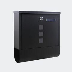 Postaláda újságtartóval fekete 60830