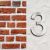 3D-s házszám: "3" rozsdamentes acél 20cm 60870