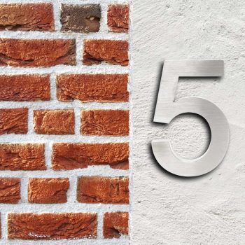 3D-s házszám: "5" rozsdamentes acél 20cm 60872