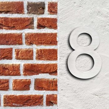 3D-s házszám: "8" rozsdamentes acél 20cm 60875