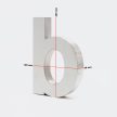 3D-s házszám: "b" rozsdamentes acél 20cm 60878