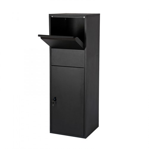 Csomagtároló szekrény csomagbox fekete 46x45x140 cm 60922