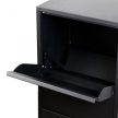 Csomagtároló szekrény csomagbox fekete 46x45x140 cm 60922