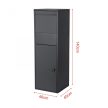 Csomagtároló szekrény csomagbox antracit 46x45x140 cm 60923