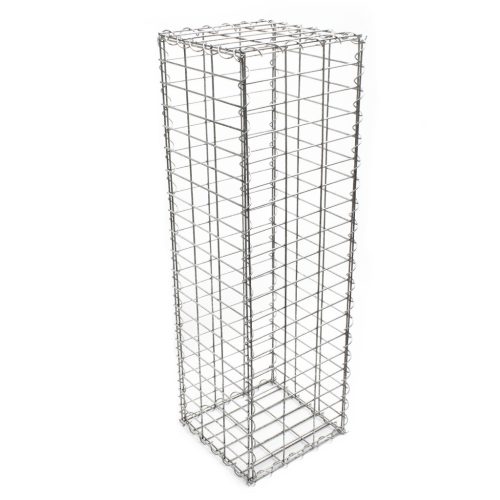 Gabion magaságyás kerítés 100x30x30 cm tűzihorganyzott kőkosár gabionfalhoz 61069