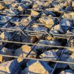 Gabion magaságyás kerítés 100x30x30 cm tűzihorganyzott kőkosár gabionfalhoz 61069