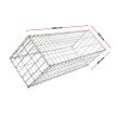 Gabion magaságyás kerítés 100x50x30 cm tűzihorganyzott kőkosár gabionfalhoz 61070