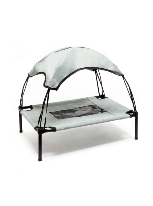 XL Kültéri kisállat ágy kutya nyugágy fényvédő tető szürke 61148