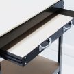XPOtool munkapad 80x50x140 cm perforált falú munkaasztal acél vázzal, MDF munkalappal 61188
