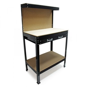   XPOtool munkapad 120x55x150 cm munkaasztal fiókkal acél MDF 61189