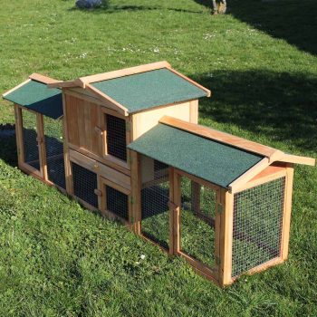   XXL nyúlketrec kisállat ház 2,1 m szabadtéri terület 211x53x83,5 cm 61596