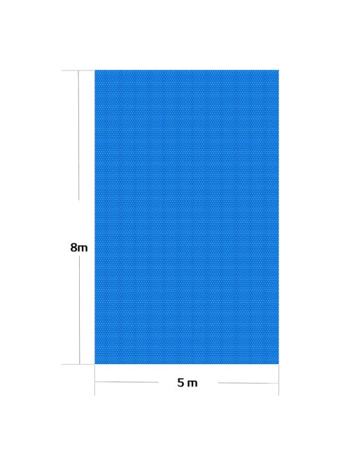 Szolártakaró medencéhez medencetakaró 5x8 m 140µ PE fólia kék 61729
