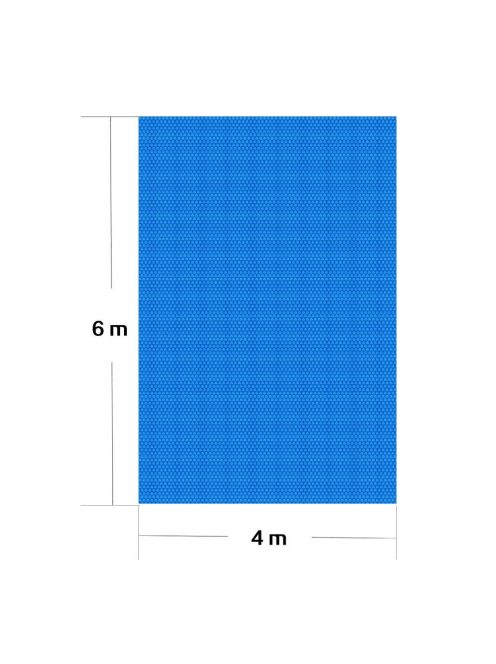 Szolártakaró medencéhez medencetakaró 4x6 m 140µ PE fólia kék 61731