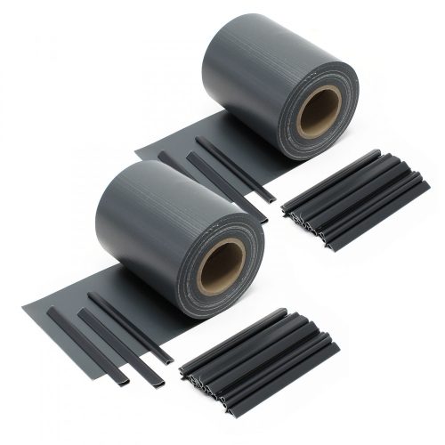 PVC belátásgátló szalag antracit 70 m x 19 cm 650 g/m² 61742
