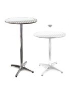 Állítható magasságú alumínium bisztró asztal magas bárasztal 60 cm átmérő 70-110 cm 61805