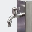 Szögletes kerti csap rozsdamentes acél  95 cm 61908