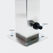 Szögletes kerti csap rozsdamentes acél  95 cm 61908