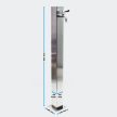 Szögletes kerti csap rozsdamentes acél  95 cm 61908