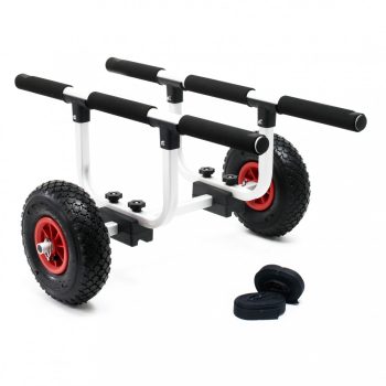   Alumínium kajak kenu SUP szállítókocsi 90 kg-ig 26 cm pneumatikus gumiabroncs 62640