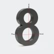 3D-s házszám: "8" antracit 20 cm 62731