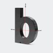 3D-s házszám: "b" antracit 20 cm 62734