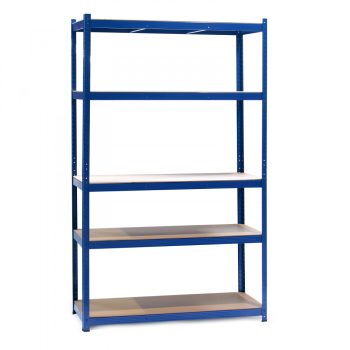   XPOtool nagy teherbírású polcos horganyzott csavar nélküli műhelypolc kék 120x50x200cm 62864