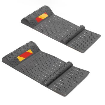  Parkolószőnyeg Parkolójelölő 52,8x25x5,2cm Fékütközővel Autónak 2 db-os szett 62903