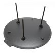 Grilltárcsa kerek 44x35 cm 3 lábbal öntöttvas 62906