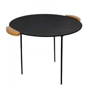   Grilltárcsa kerek 44 cm fa fogantyú 20 és 32 cm-es lábbal öntöttvas 62908