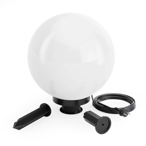 Kerti műanyag gömblámpa fehér 30 cm 40 W izzóval IP44 62990