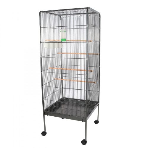 Fudajo XL guruló madárkalitka 54x54x146 cm fekete porszórt acél 63272