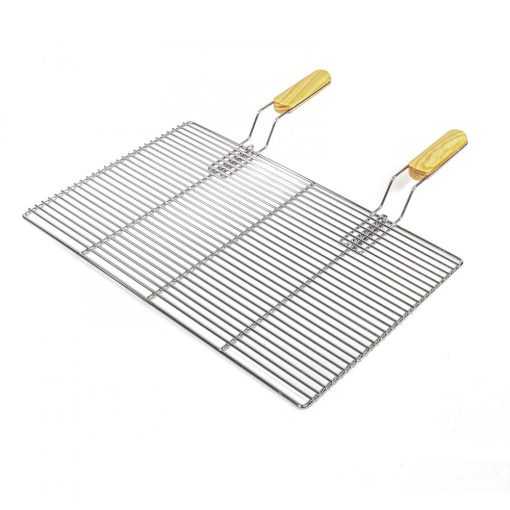 BBQ szögletes grillrács rozsdamentes acél fogantyúkkal 54x34 cm 63333