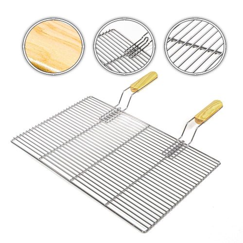 BBQ szögletes grillrács rozsdamentes acél fogantyúkkal 67x40 cm 63335